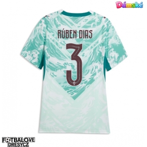 Portugalsko Ruben Dias #3 Dámské Venkovní Dres MS 2026 Krátký Rukáv Portugalsko Ruben Dias #3 Dámské Venkovní Dres MS 2026 Krátký Rukáv